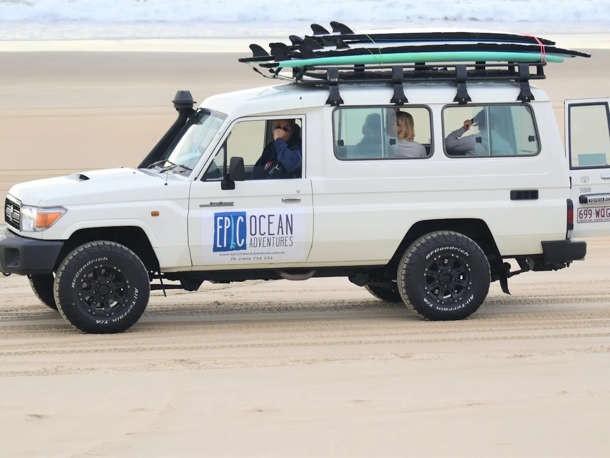 Epic Surf Lesson Noosa - Australia’s Longest Wave 4X4 Day Trip