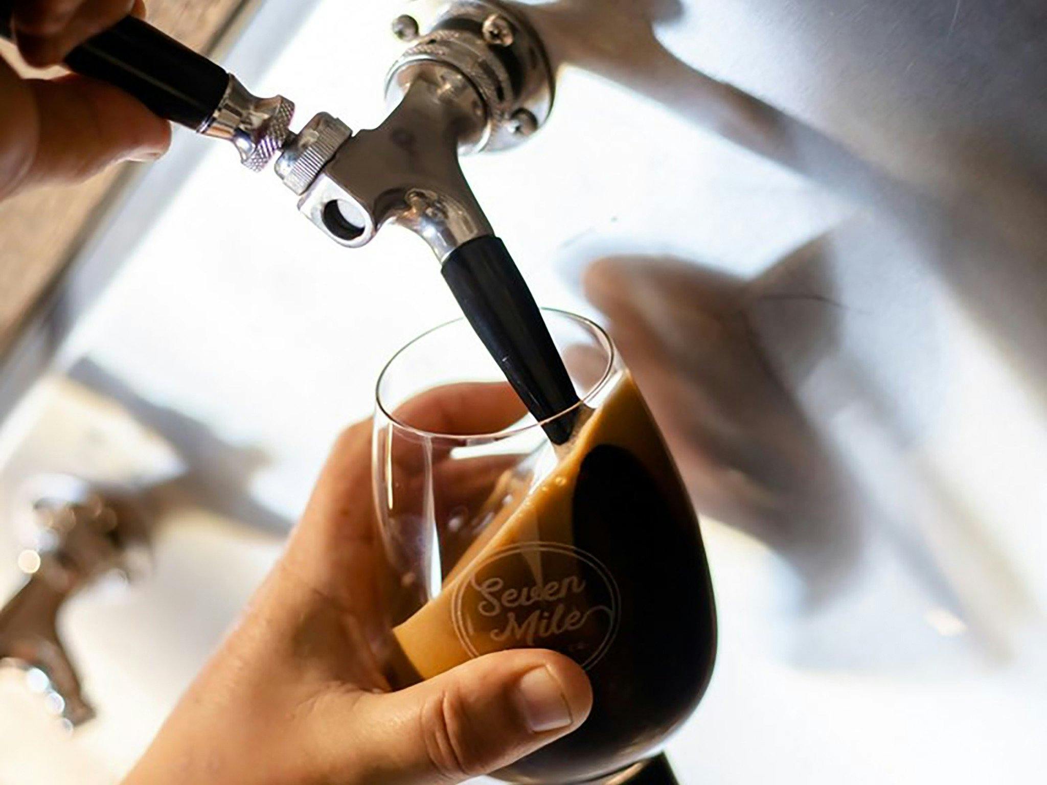 Brewed onsite at Seven Mile Brewing Co
