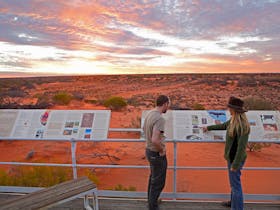 Sunset on the viewing platform at Arid Recovery