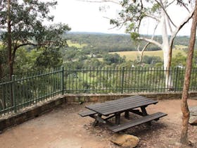 Picnic area and view from Caleys lookout track. Photo: John Yurasek © OEH
