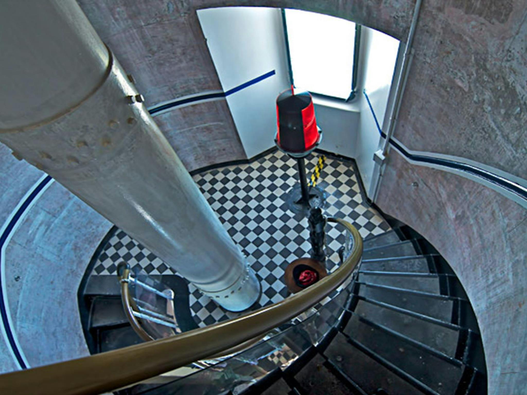 Stairs inside Cape Byron Lighthouse, Walgun Cape Byron State Conservation Area. Photo: John