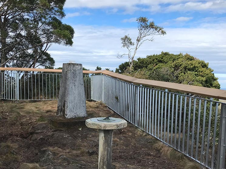 A fence around the viewpoint at Careys Peak lookout in Barrington Tops National Park. Credit: