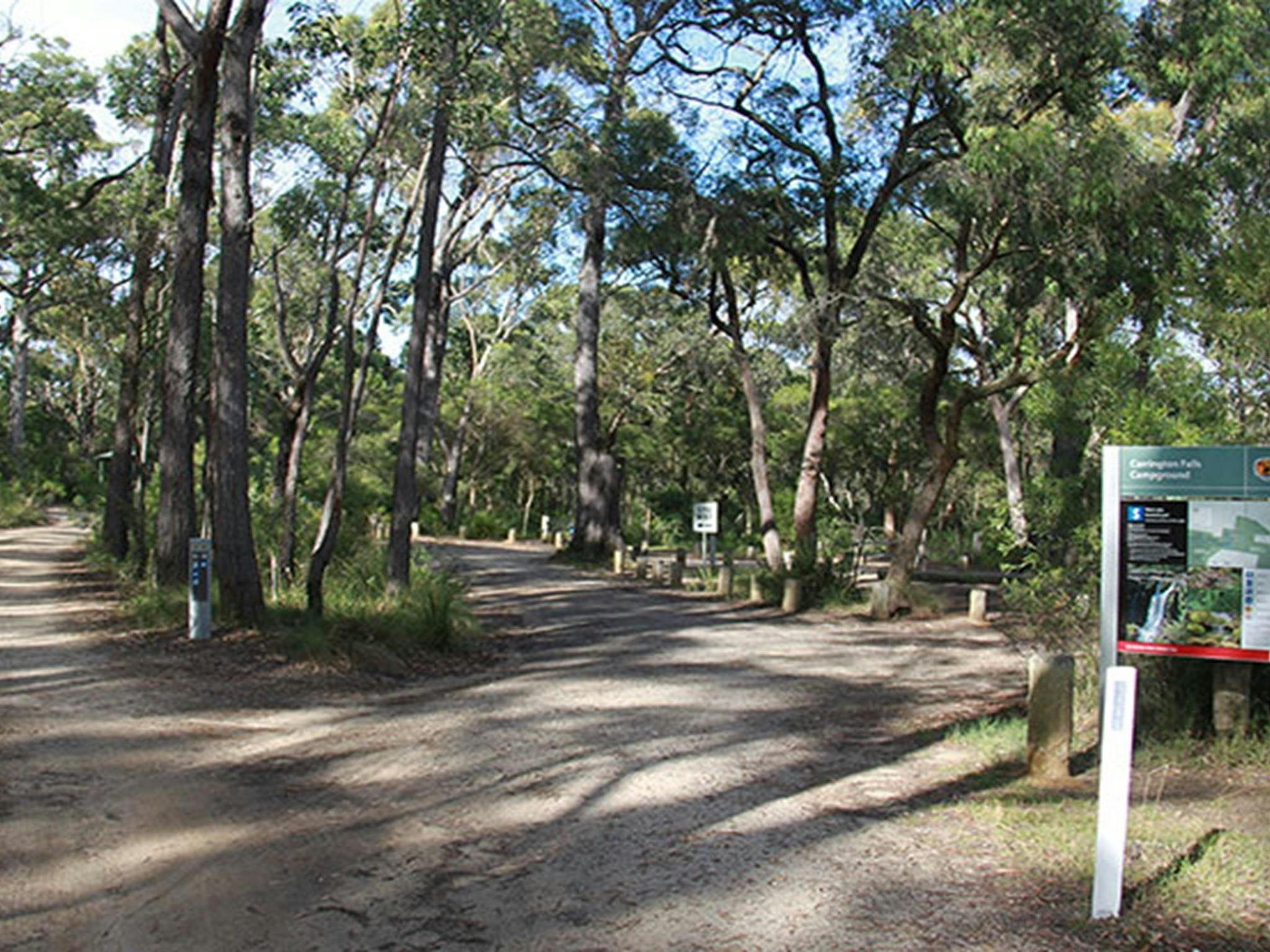 Eingang zum Campingplatz Carrington Falls, Budderoo Nationalpark. Foto: Chris Keyzer ©