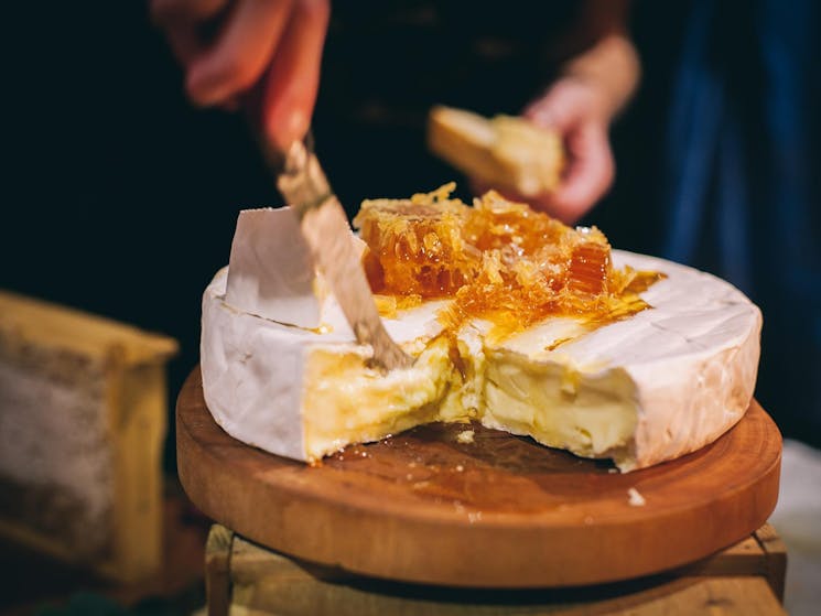 Brie with honeycomb