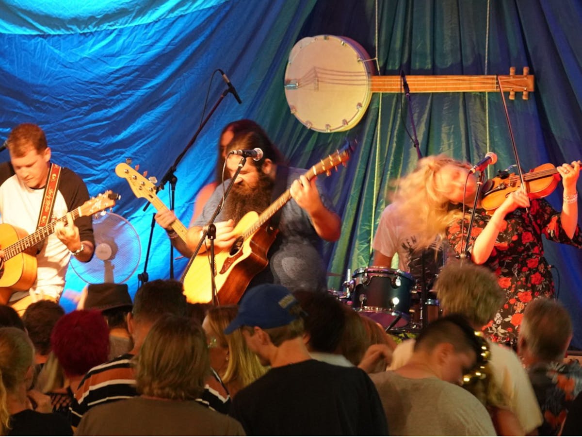 Band at the Illawarra Folk Festival