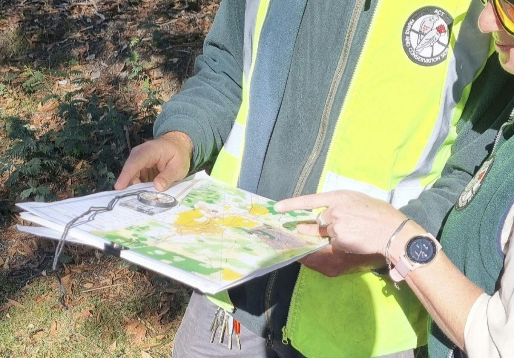 PCS Rangers using map and compass