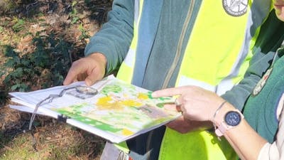 PCS Rangers using map and compass
