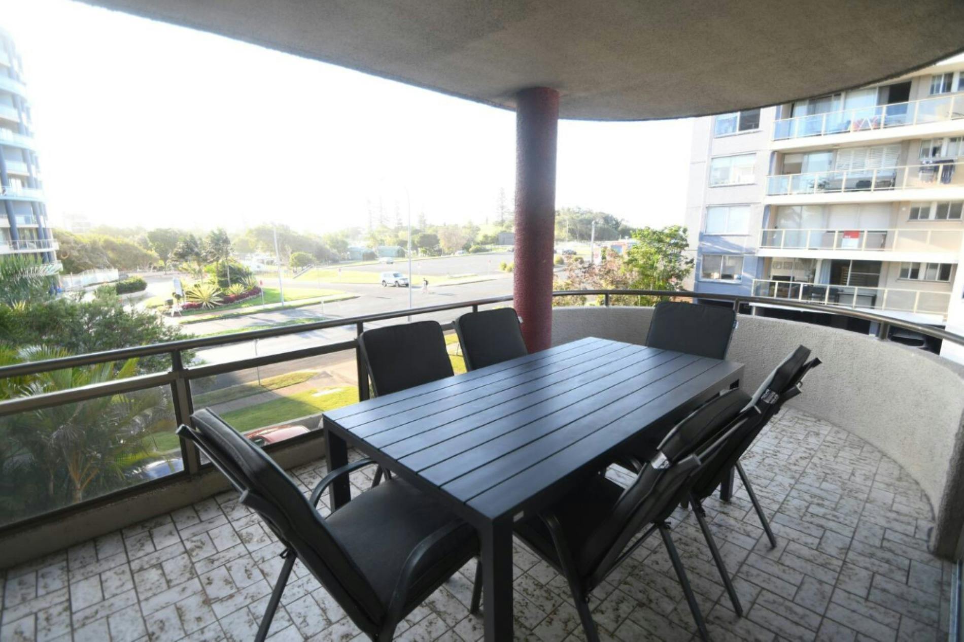 Balcony with outdoor setting