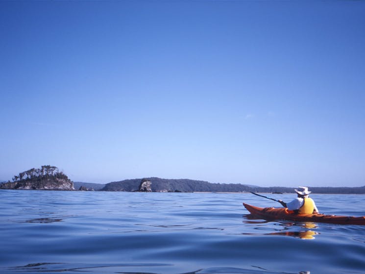 Kayaking towards Snapper Island