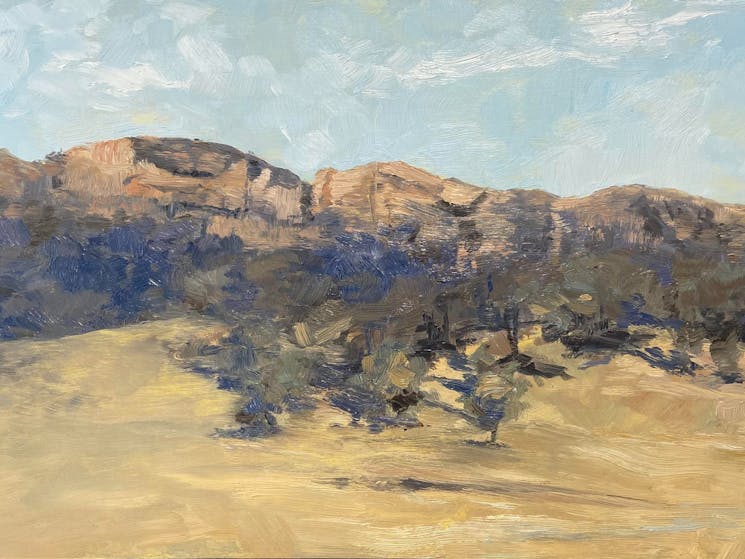 Landscape painting by Artist Corinne Loxton Blue Mountains