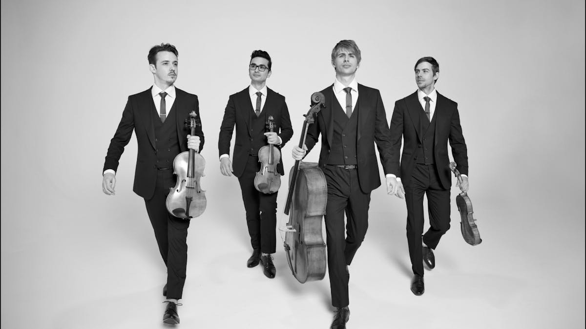 Camerata: Orava Quartet with their instruments