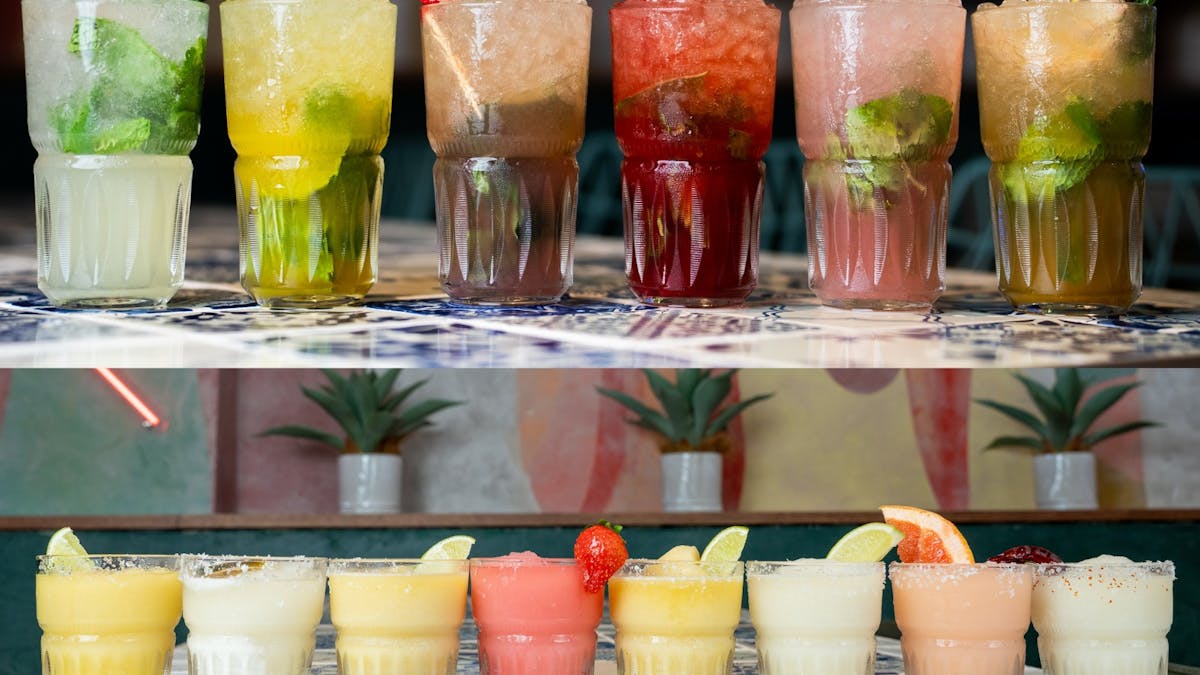 Wide range of frozen cocktails, margaritas, mojitos and more