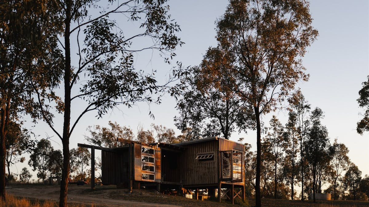 Bloodwood Cabin at Sunset