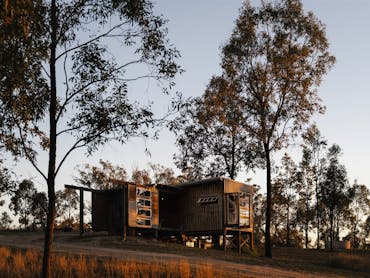 Bloodwood Cabin at Sunset