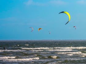 Kite surfing at Altona beach