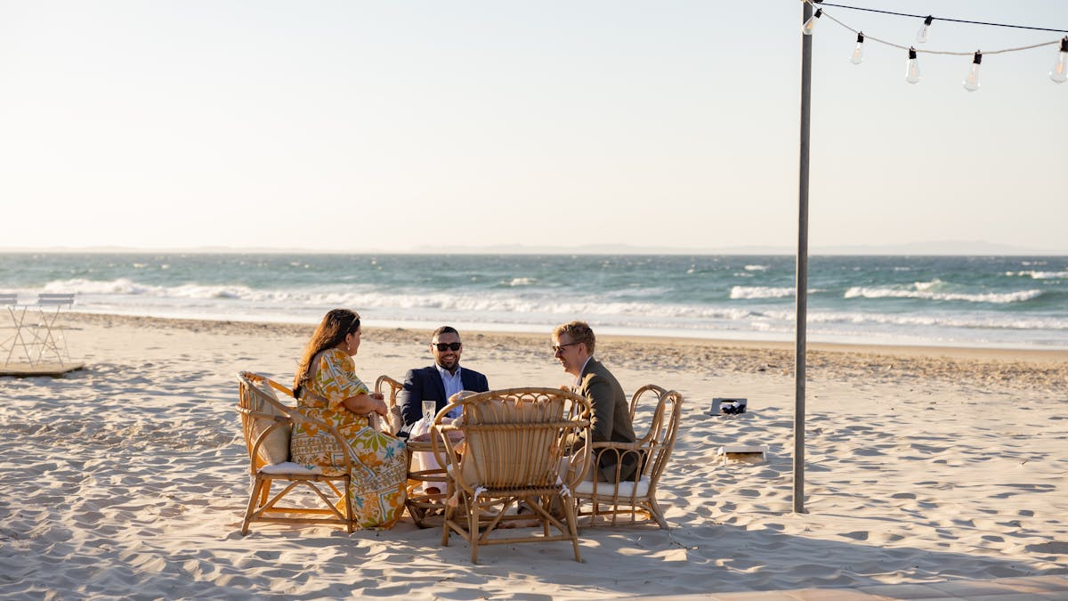 Open air beach celebration