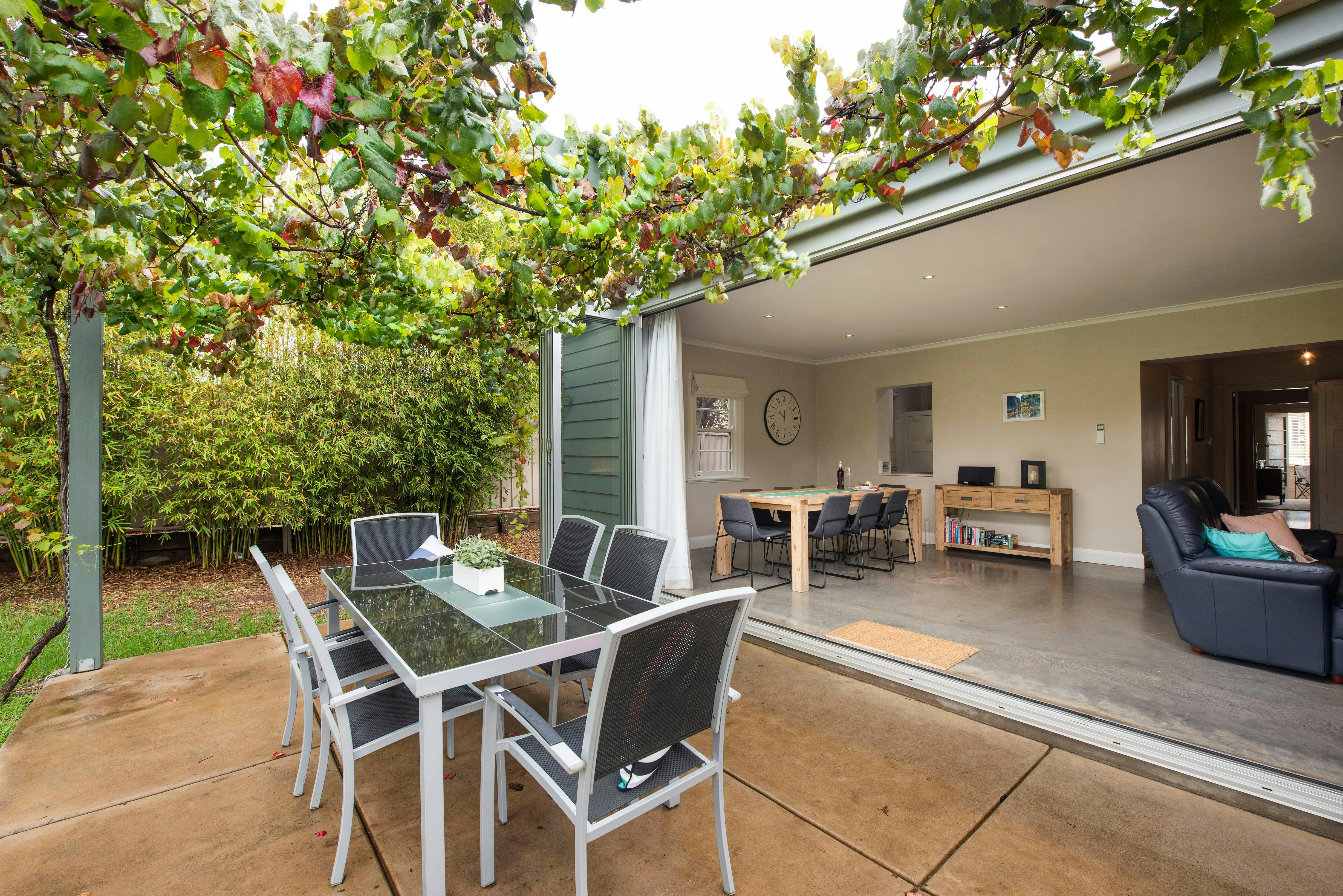Patio looking in to the dining and lounge room