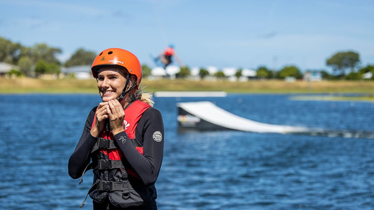 All the equipment is provided to go wakeboarding at Wake House Australia in Mackay