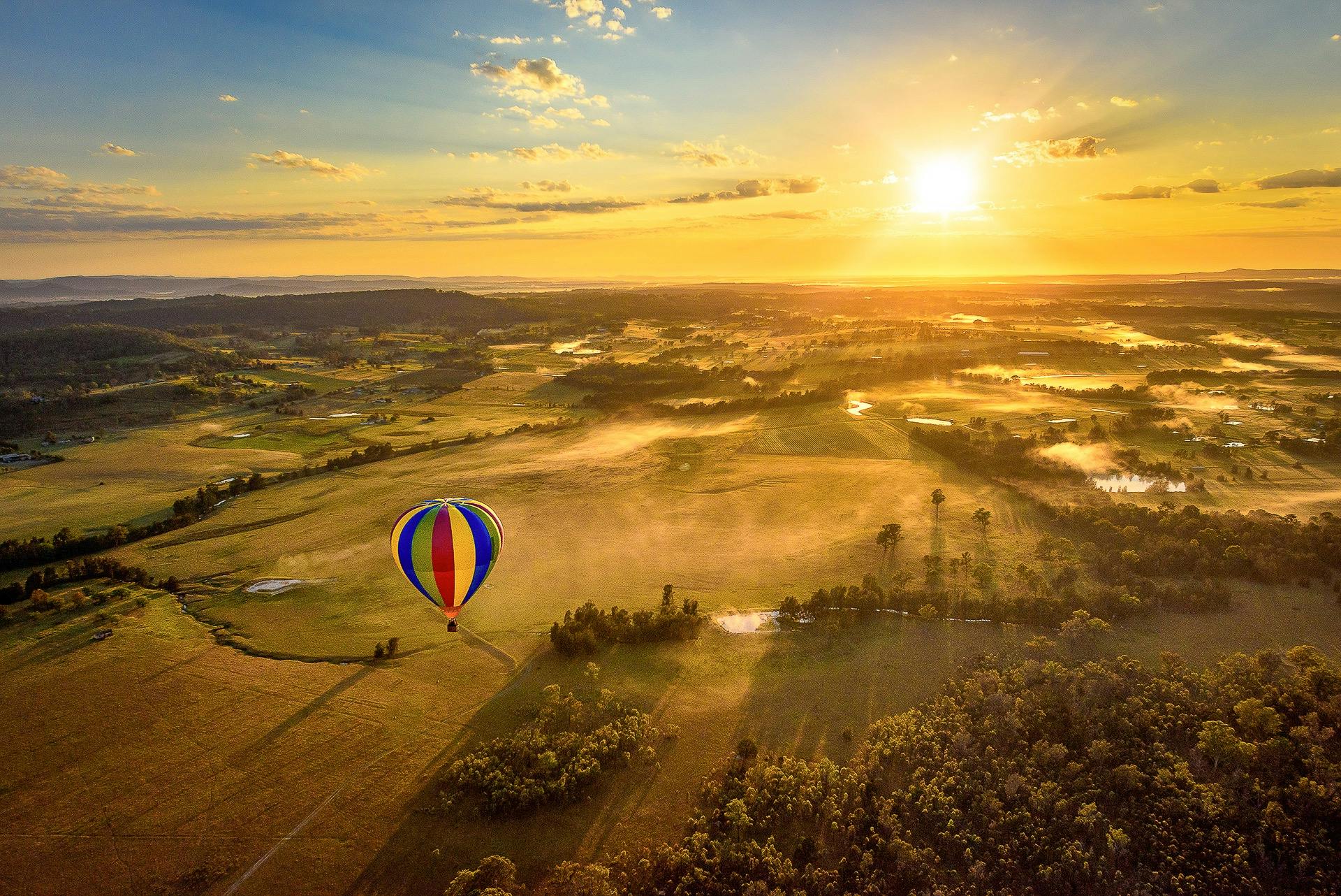 Balloon flight over the Mudgee Region