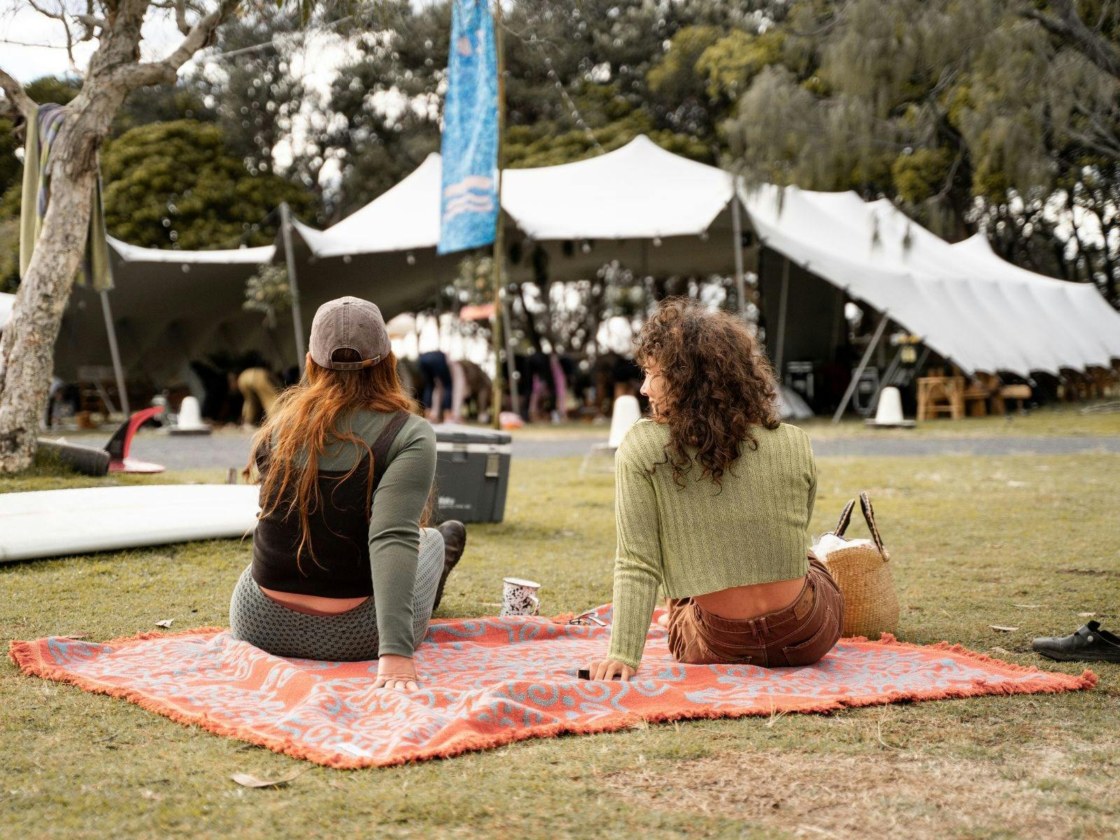 Surfers for Climate water women campout