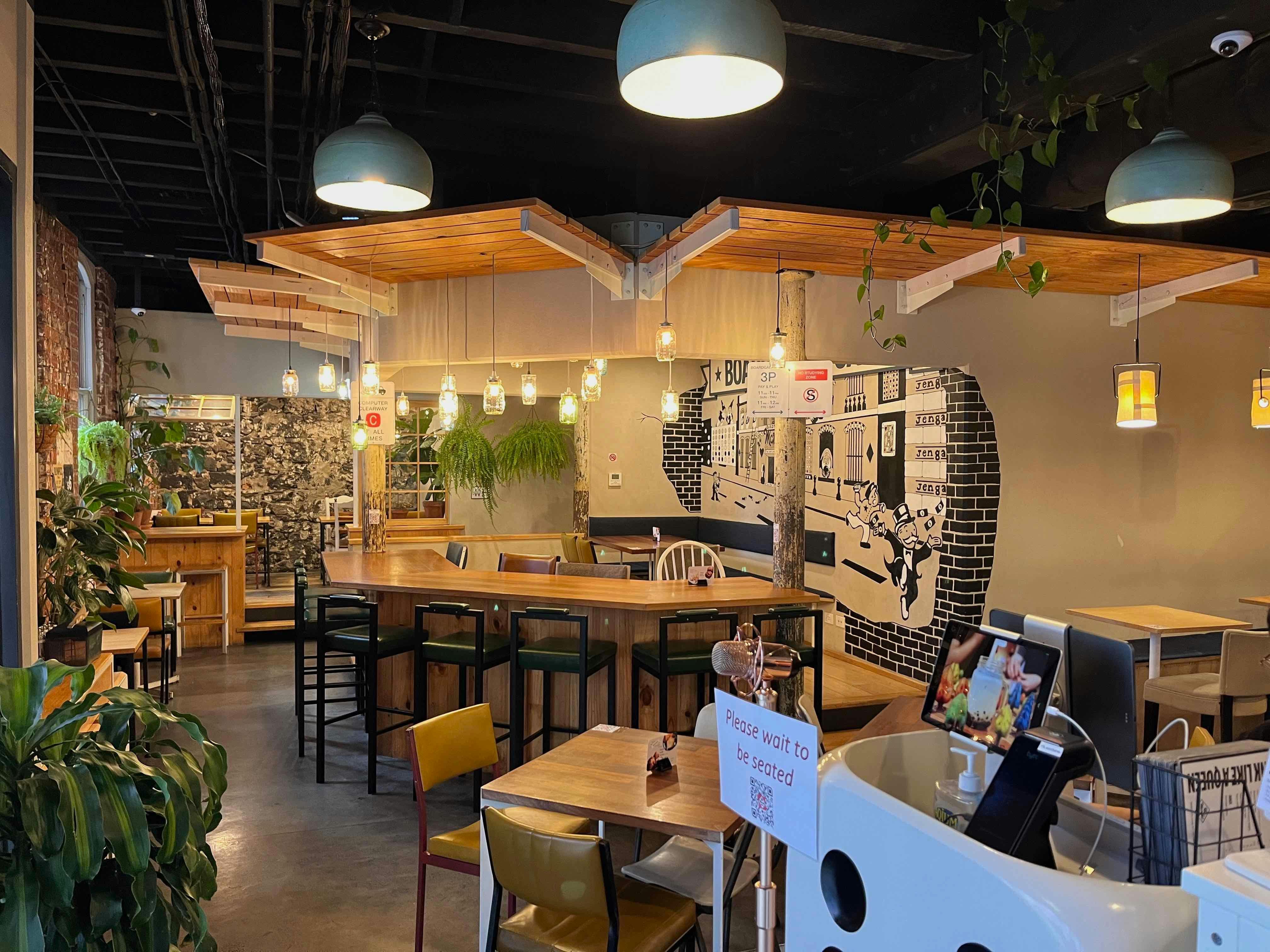 Playing board game area