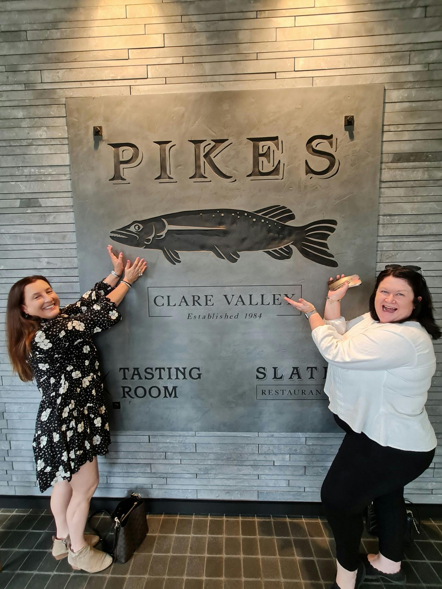 Enjoying their Clare valley wine tour at Pikes Winery