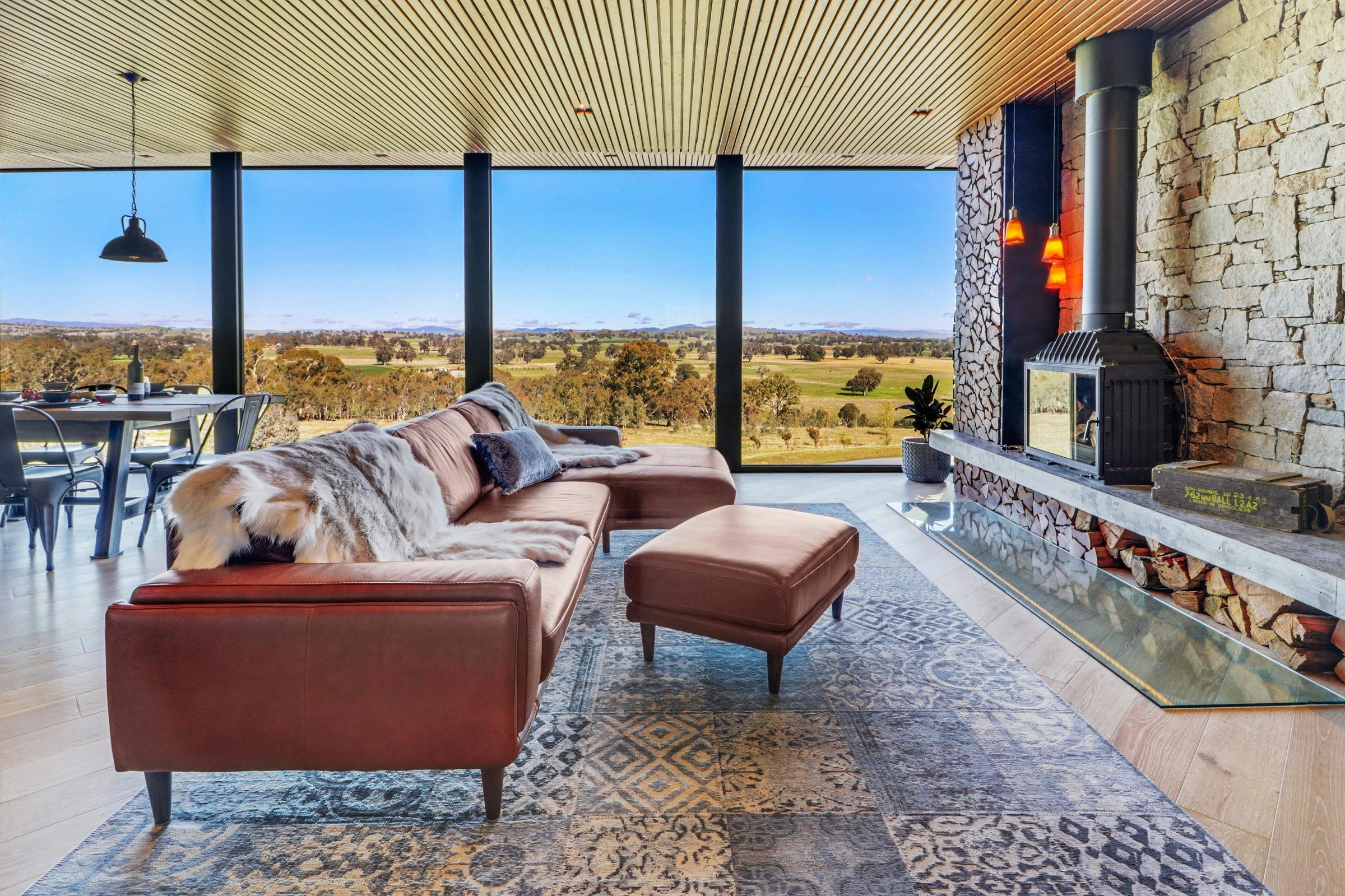 Be awe-inspired by taking in the magnificent views whilst enjoying the warmth of the fireplace