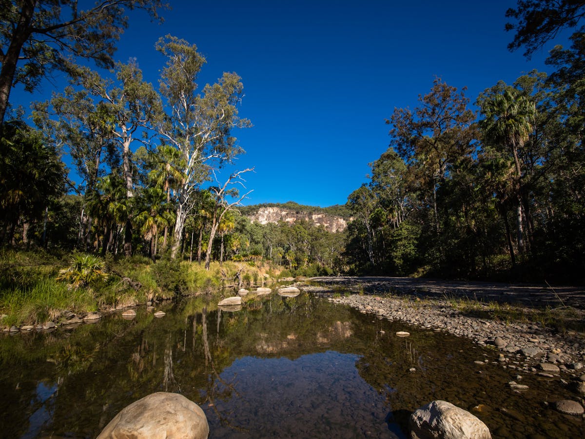 Enjoy the beautiful scenery along Carnarvon Creek Enjoy the beautiful scenery along Carnarvon Creek