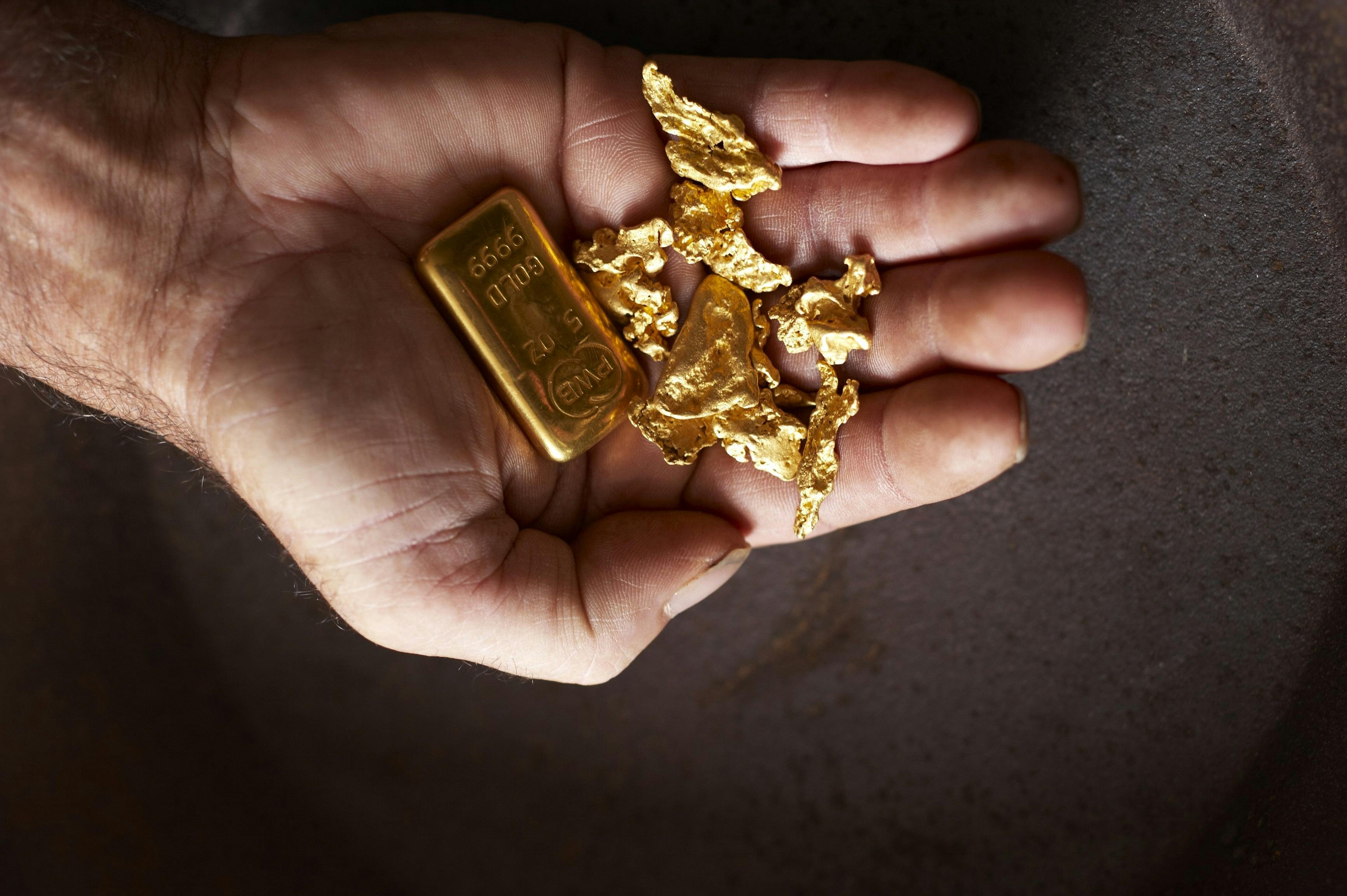 Gold nuggets from Kalgoorlie, Western Australia