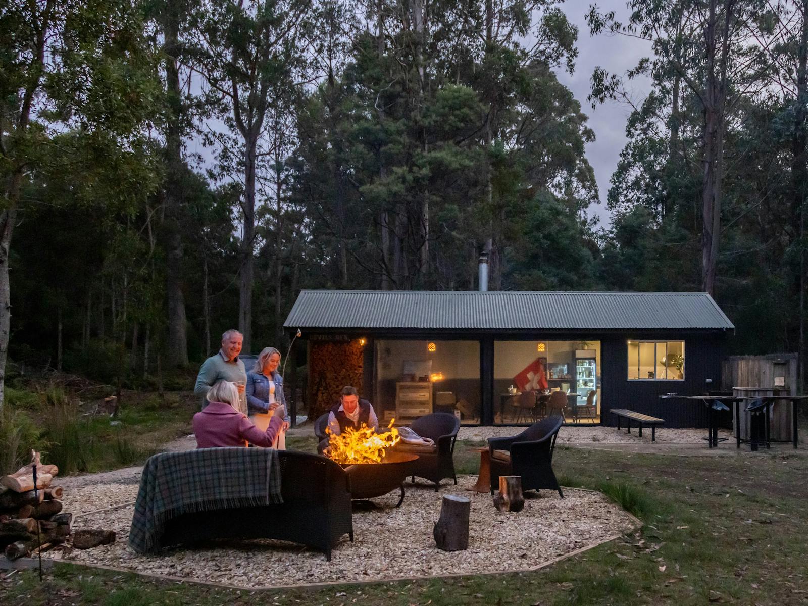 Our "Devils Den" is the perfect place to listen to old records and roast marshmallows around