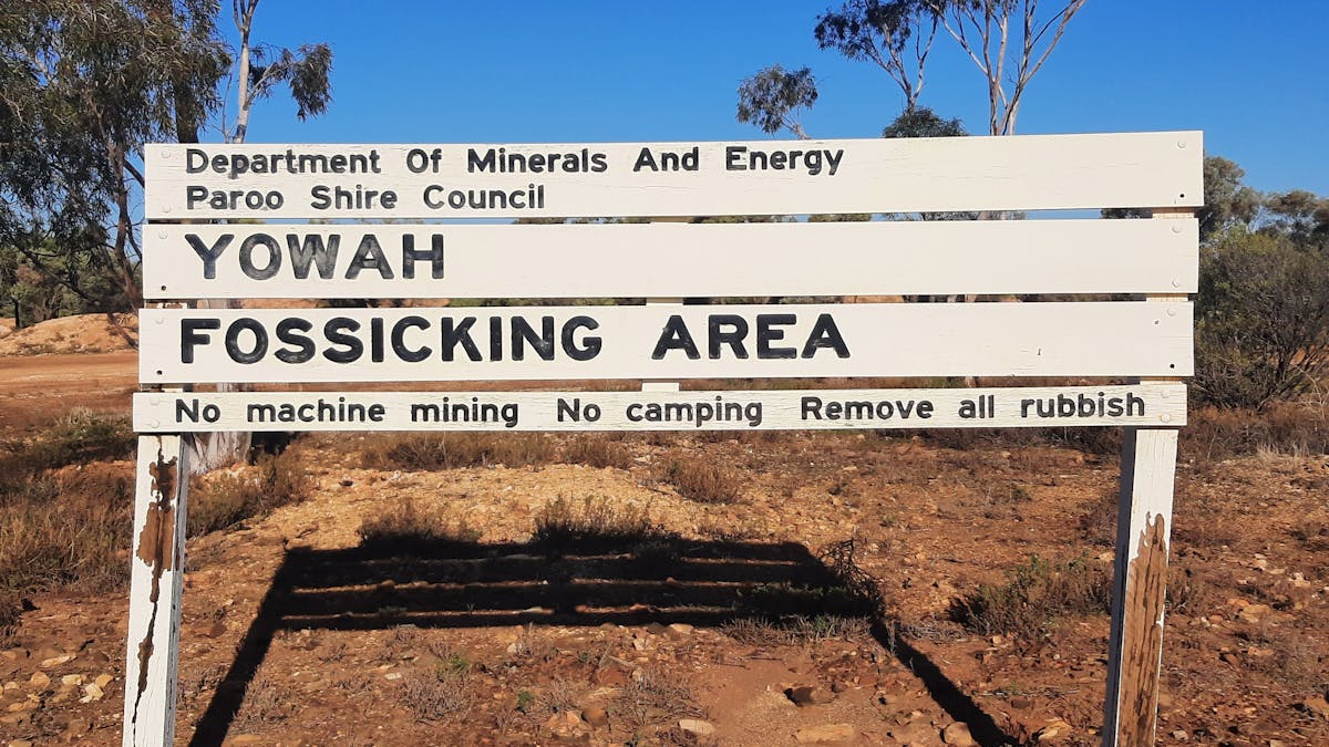 Yowah Fossicking Area Rules.