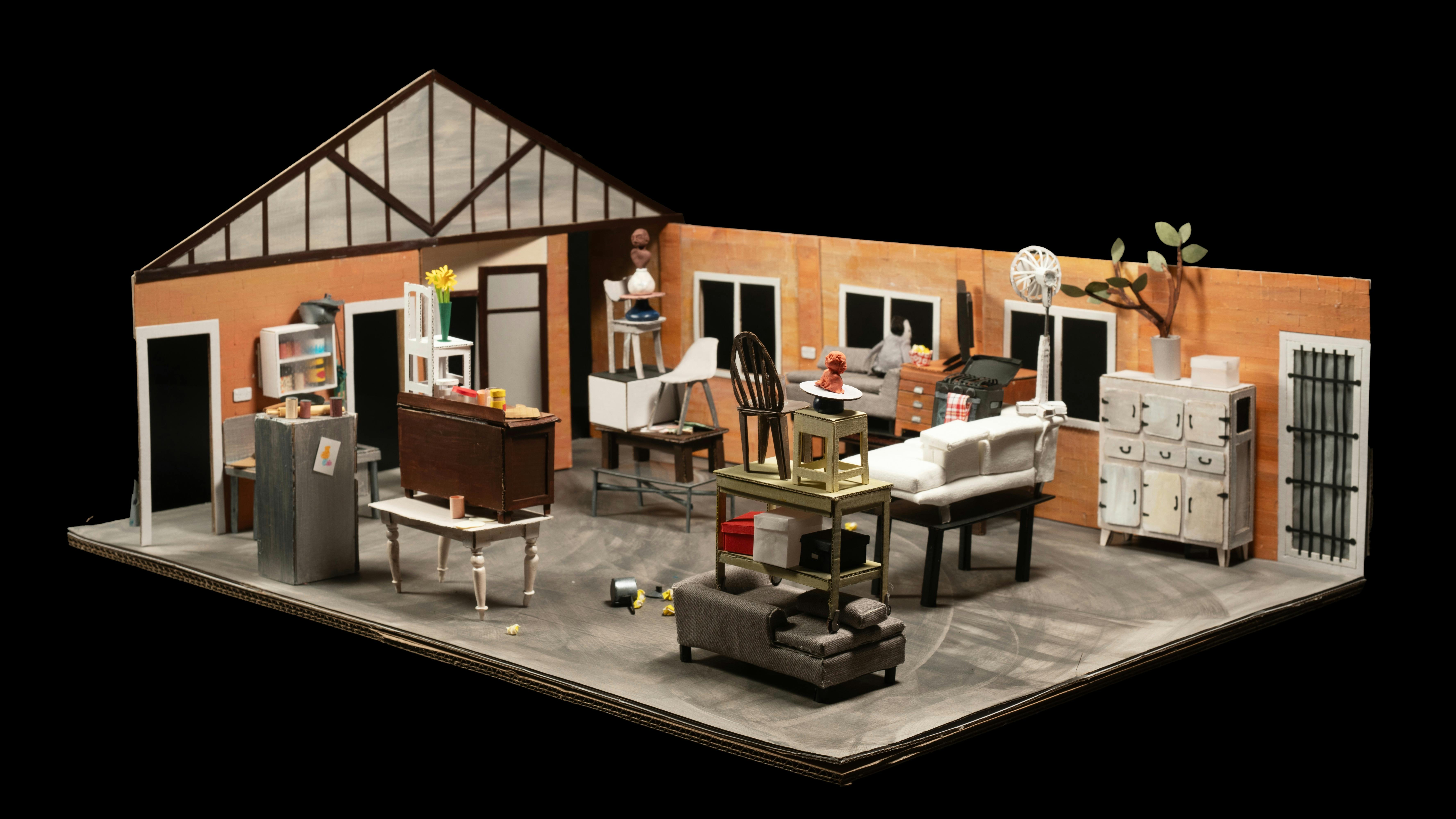 a Virtual Reality model of the interior of a home