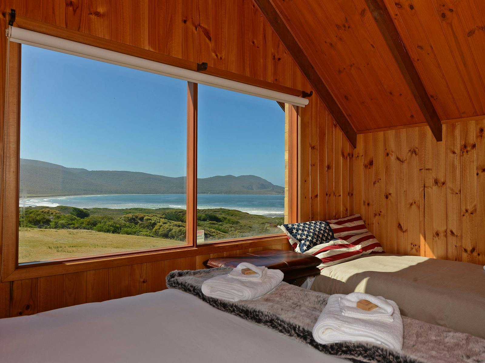 Bedroom with view to Cloudy Bay