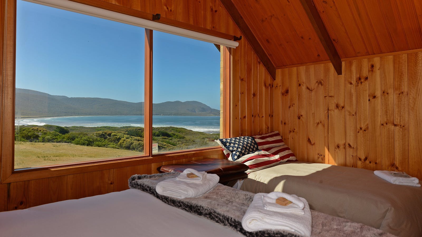 Bedroom with view to Cloudy Bay