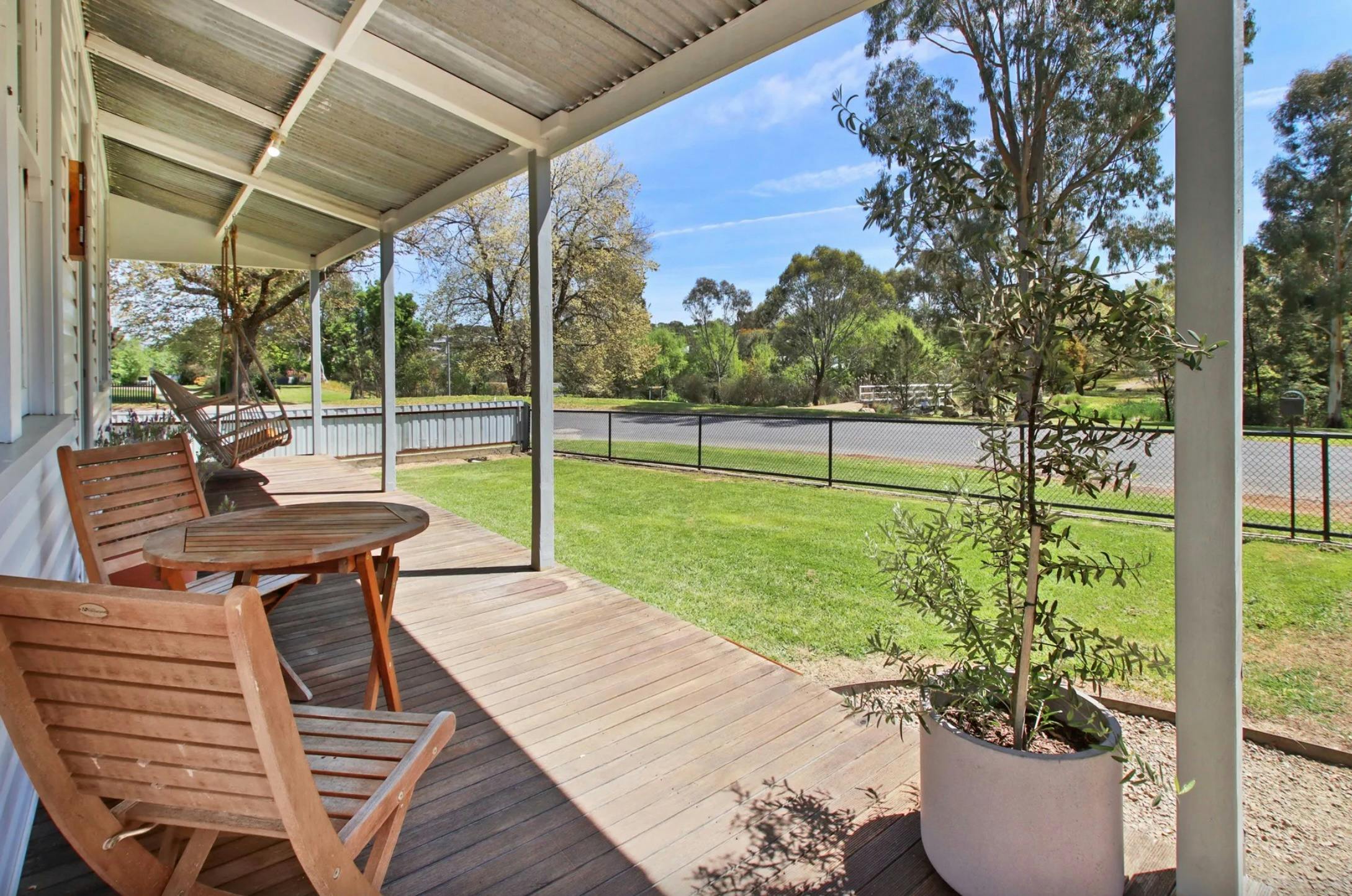 Front verandah with grassed yard