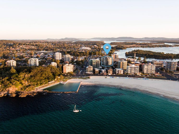 Sevan apartments is highlighted in the heart of Forster