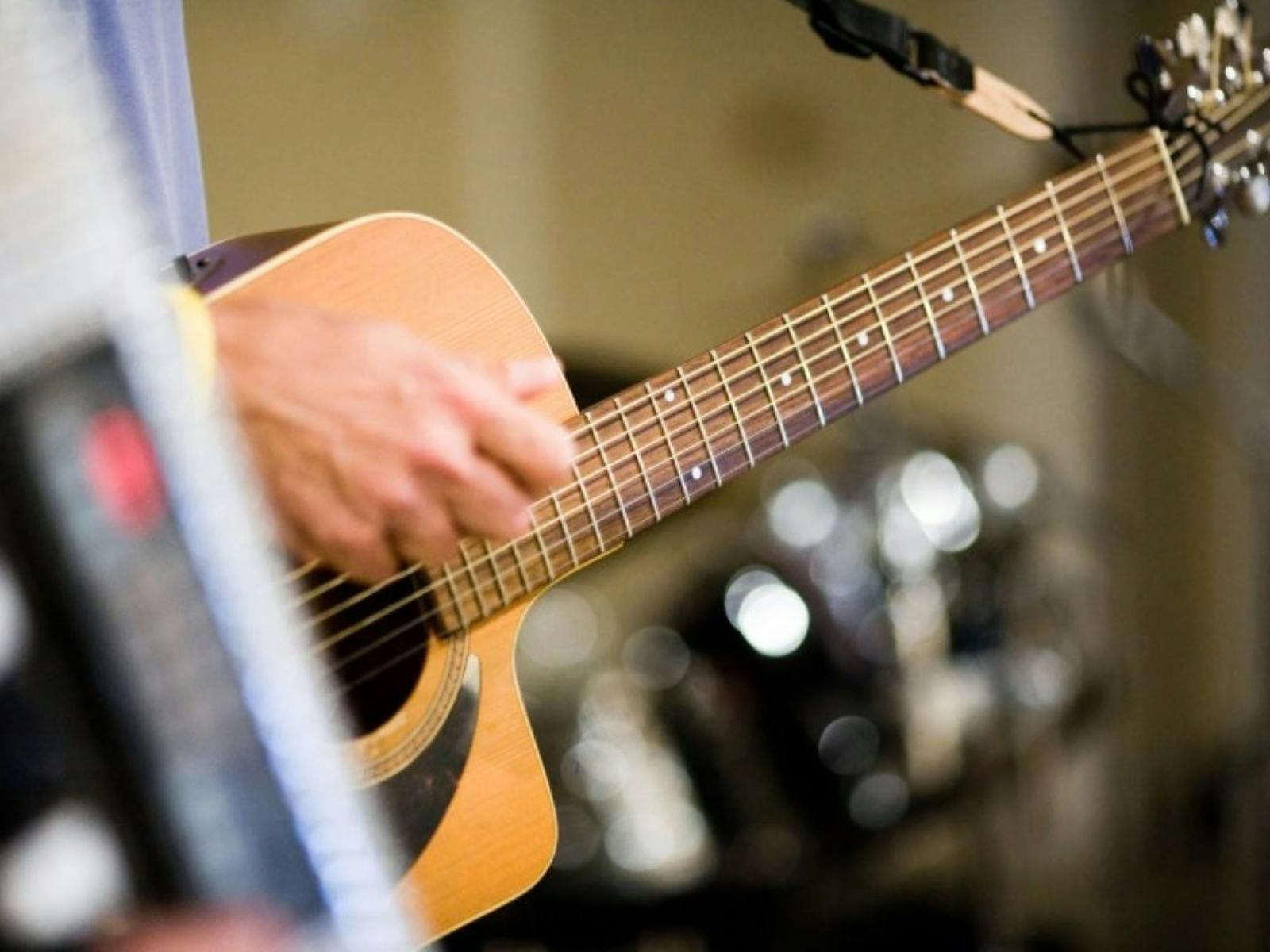 Guitarist performing on stage