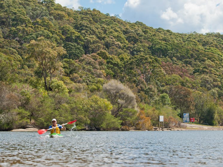 Kayaking on Manly Dam