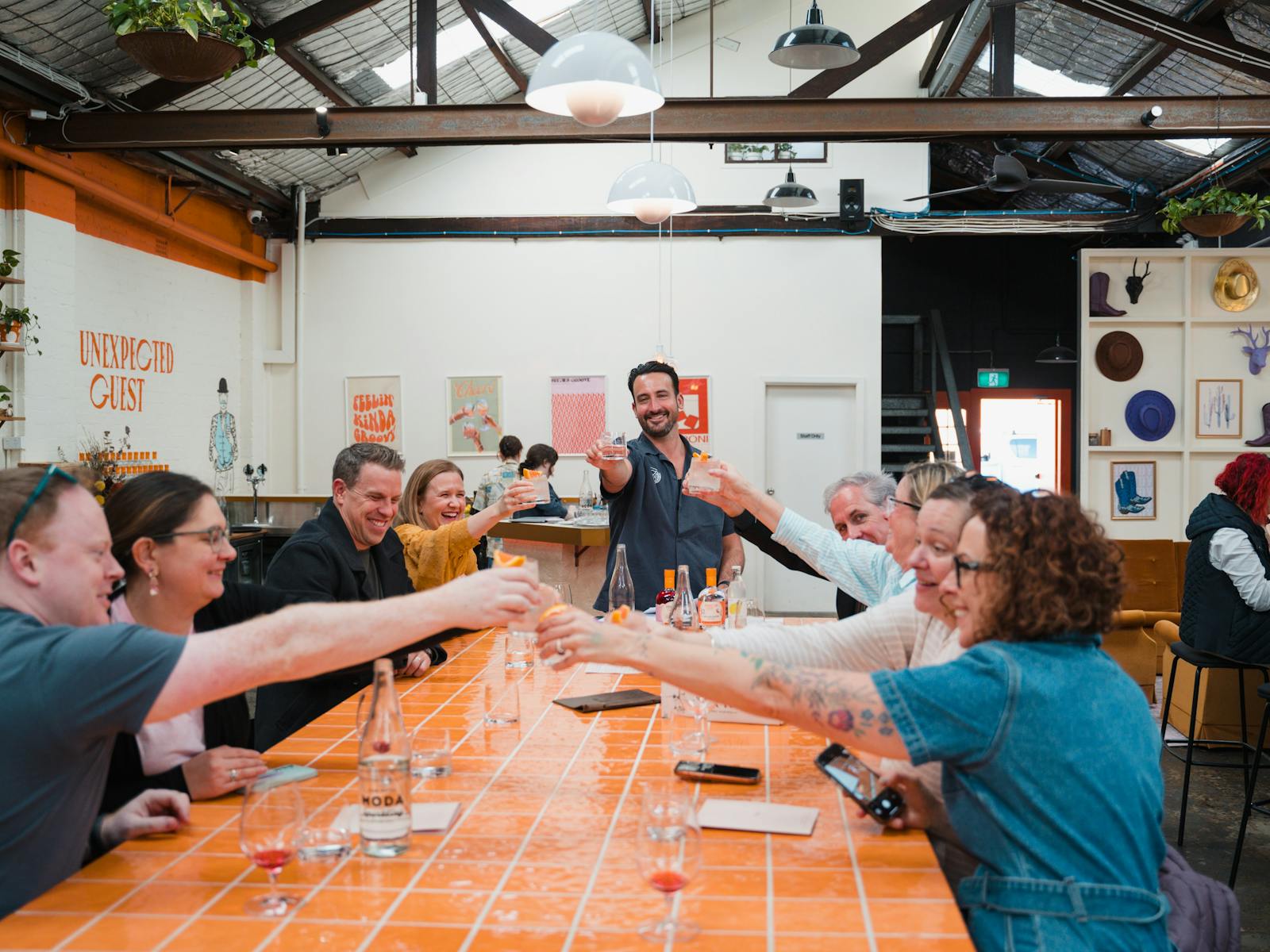 Cheers at Unexpected Guest