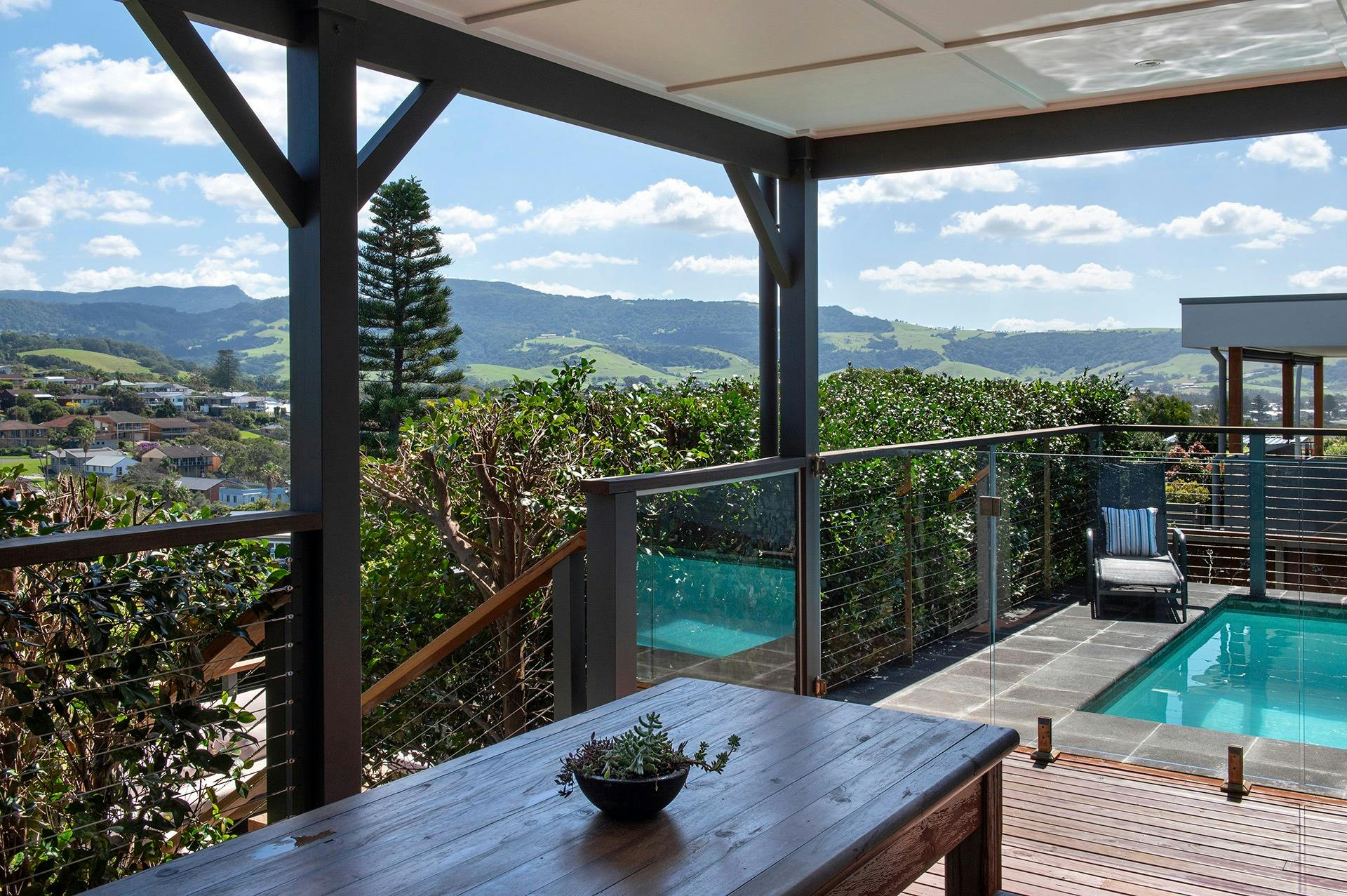 Mountain views from the pool