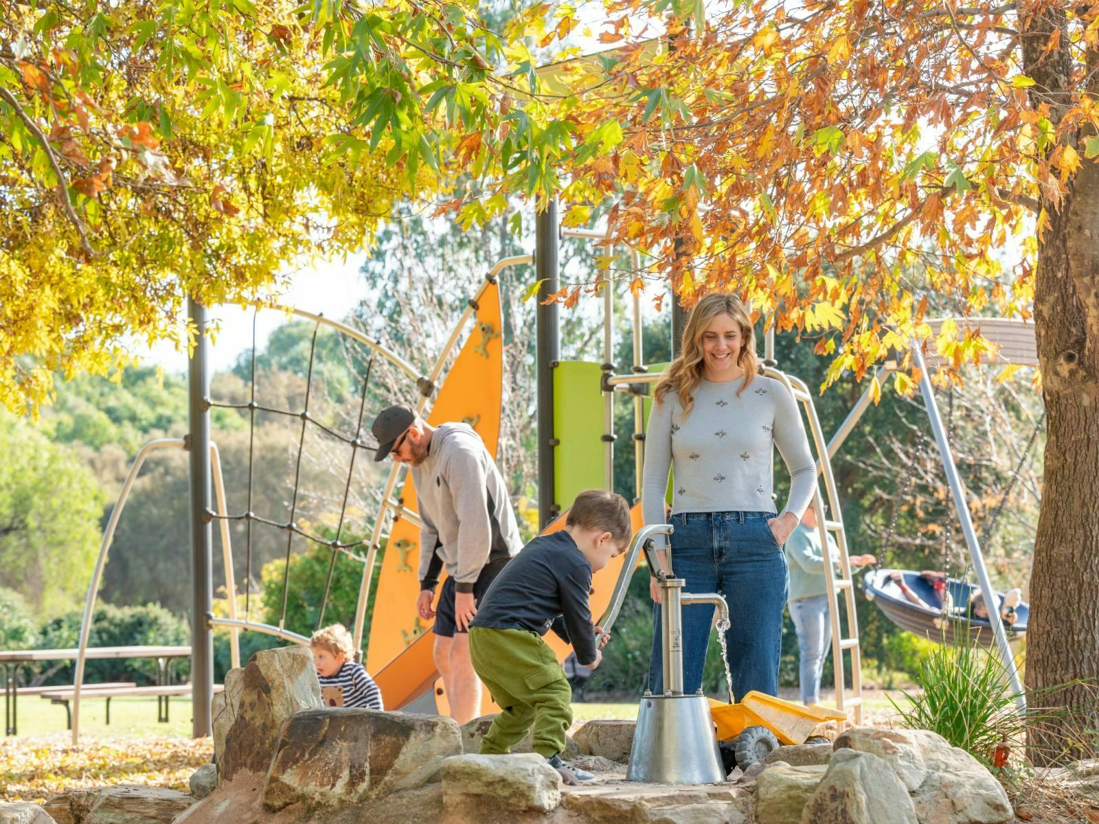 Children enjoying the playground at the McLaren Vale Visitor Centre