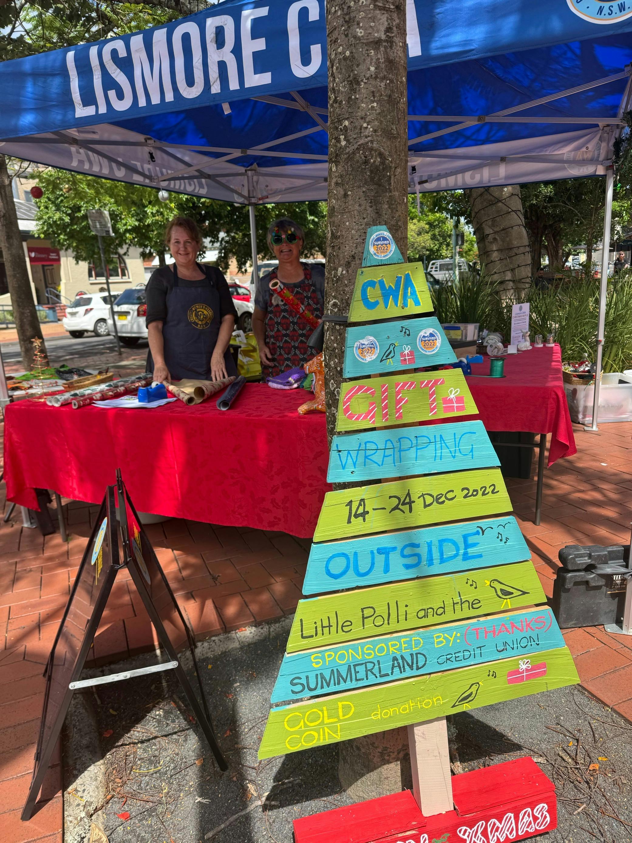 CWA Christmas stall in the Lismore CBD