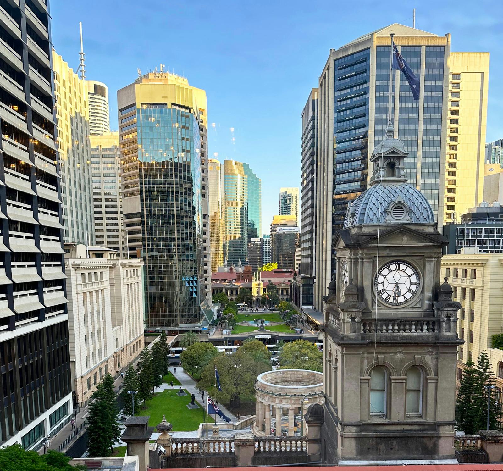 Looking over Anzac Square