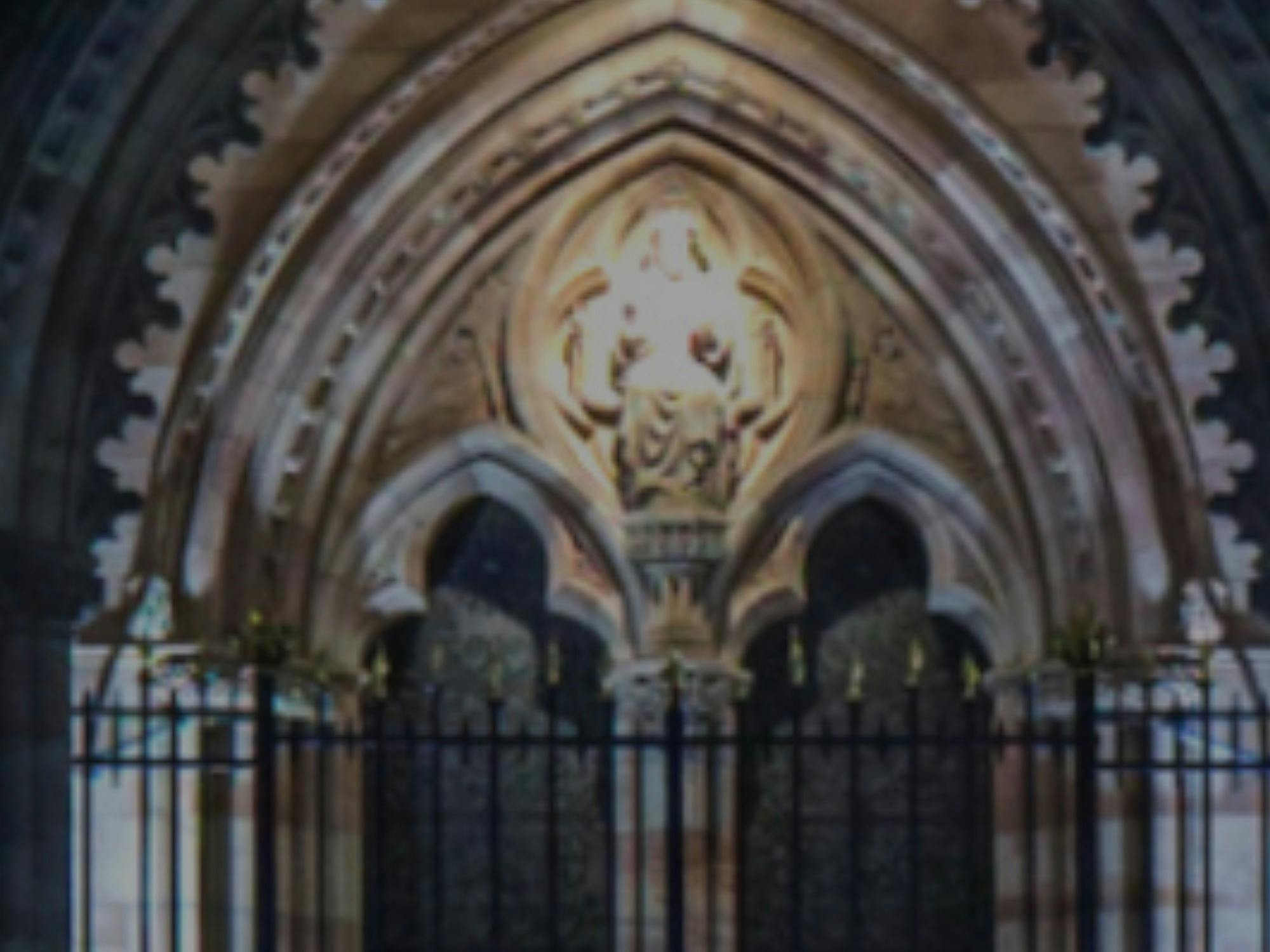 Picture of beautiful arched doorway into cathedral