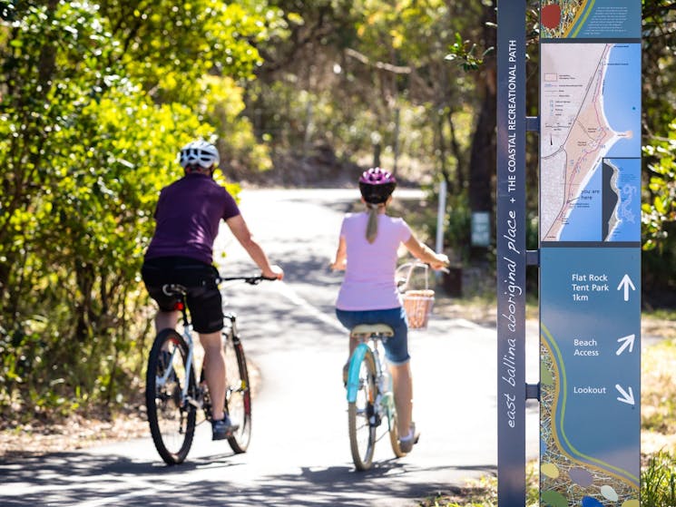 Couple Riding Along Coastal Rec Path