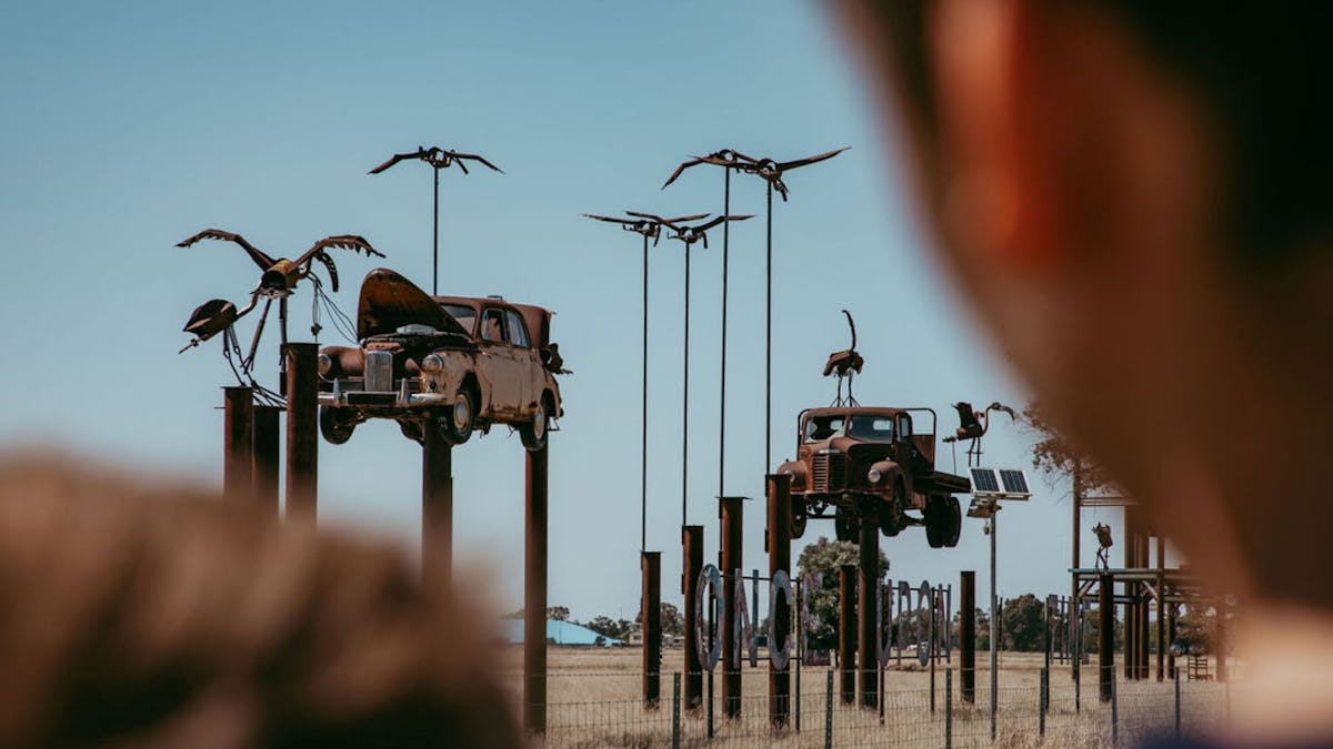 Scupltures at Nungwai, Goondiwindi