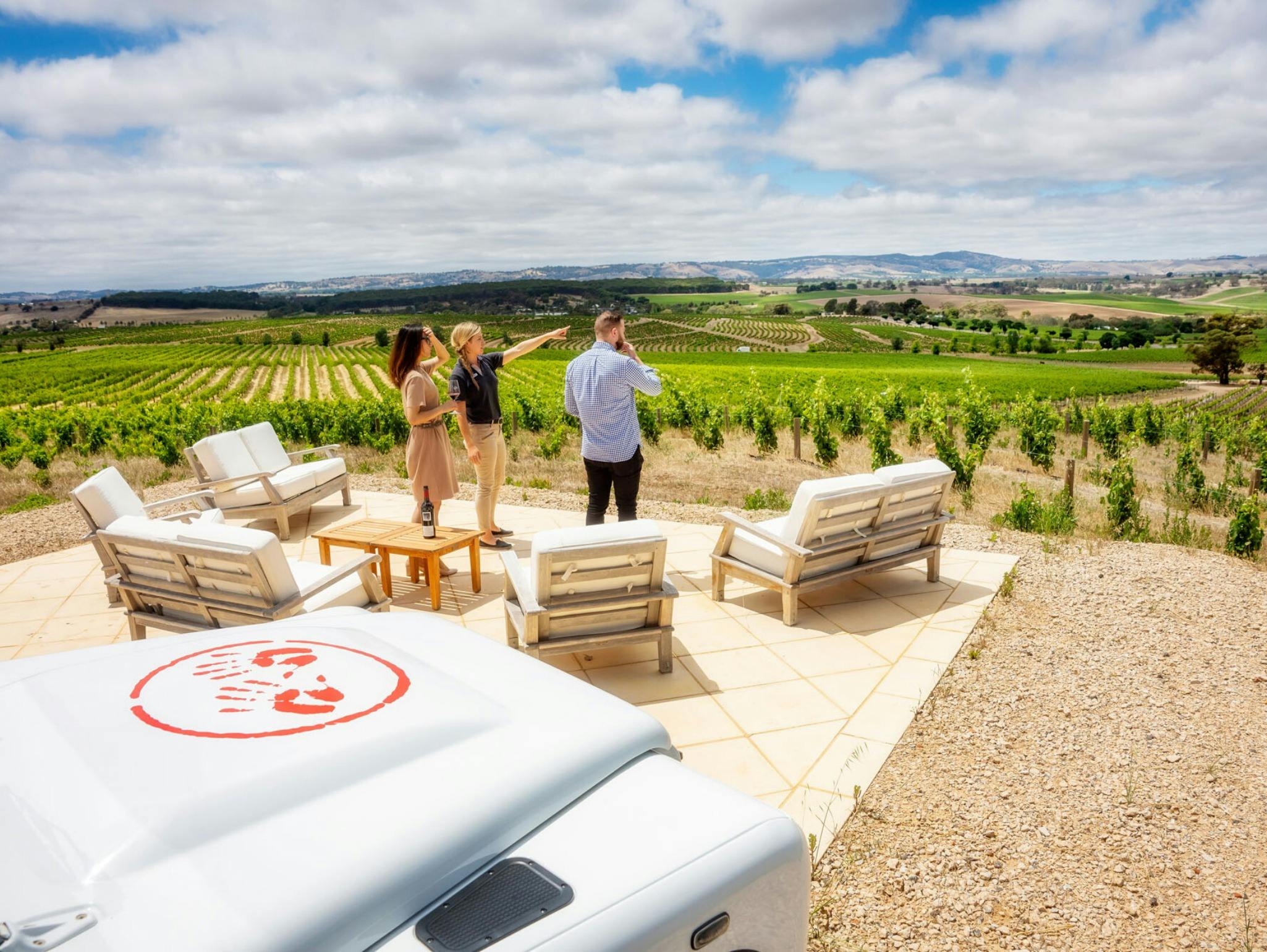 The Flagship Series Tour at the top of Holy Grail Vineyard