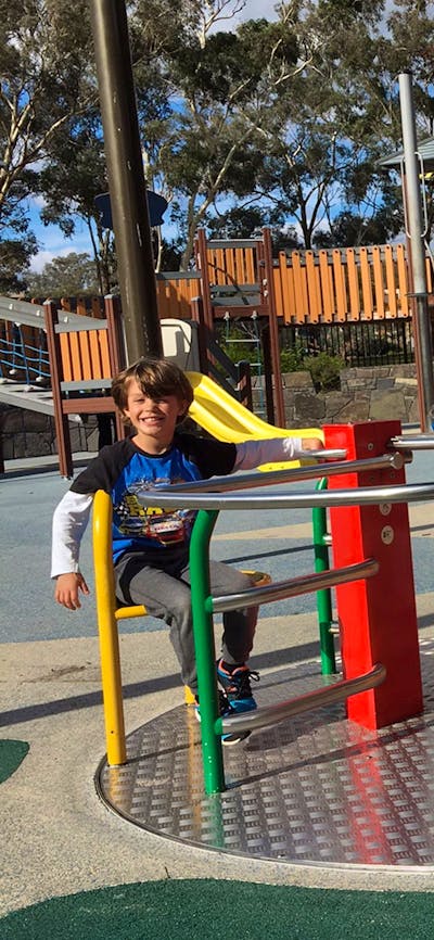 Young boy in the playground