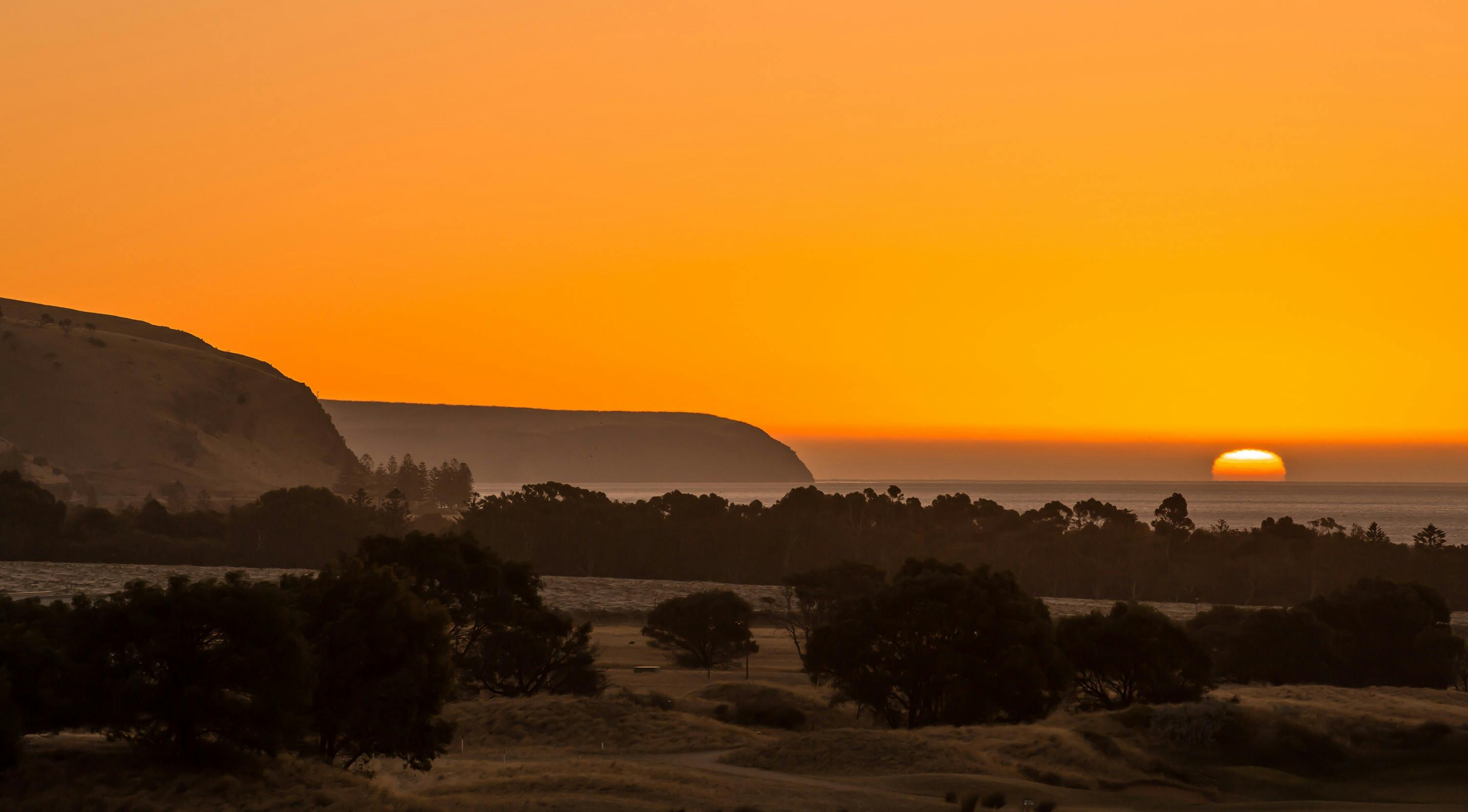 Lady Bay Sunset from hotel room balcony