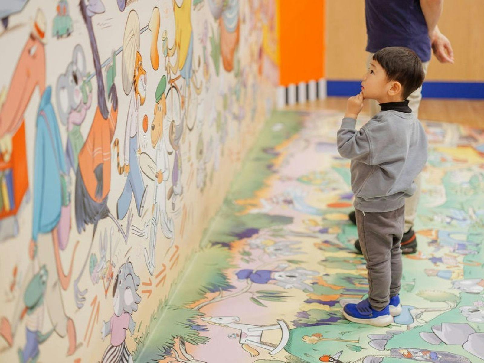 Talk Mural in Little Library created by Andrew Joyner and Lawson Dodd